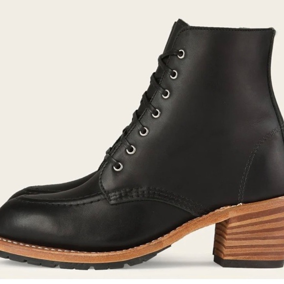 Red Wing 3405 Clara Black Leather Lace Up Boot W Heel Women's Size 8 - Picture 3 of 6